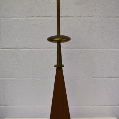 Wood/Brass MCM Lamp