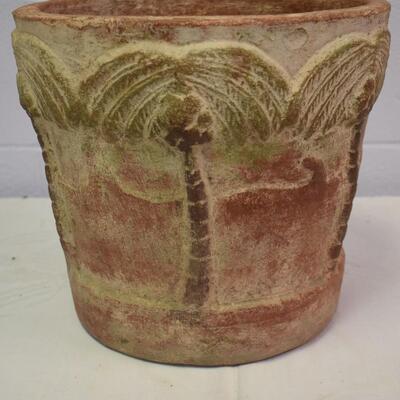 Red Palm Tree Flower pot #2
