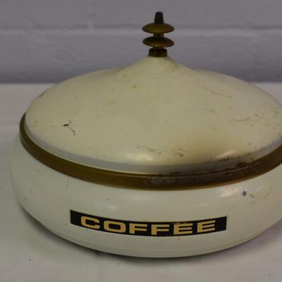 White Metal Coffee Canister