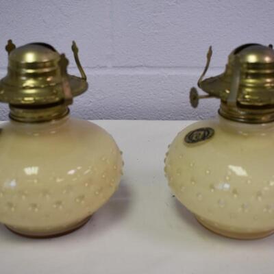 2 Cream Bubble Oil Lamps