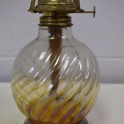 Clear Swirl Oil Lamp