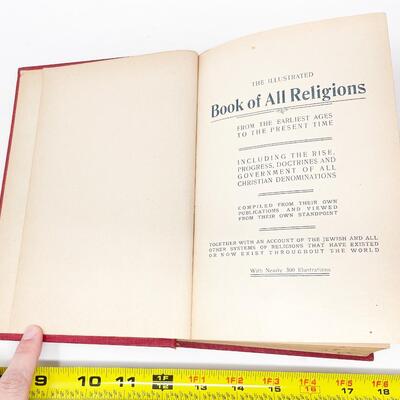 ANTIQUE â€œILLUSTRATED BOOK OF ALL RELIGIONSâ€ HARDBACK BOOK