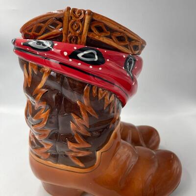 Cowgirl Boots Cookie Jar
