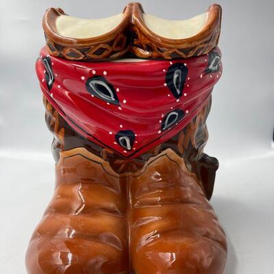 Cowgirl Boots Cookie Jar
