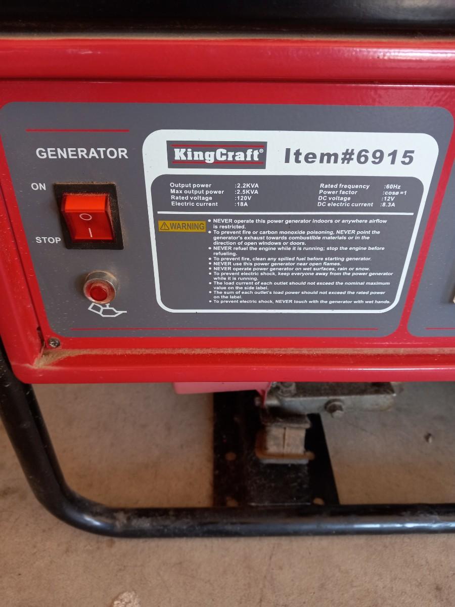 LOT 103 KING CRAFT GENERATOR