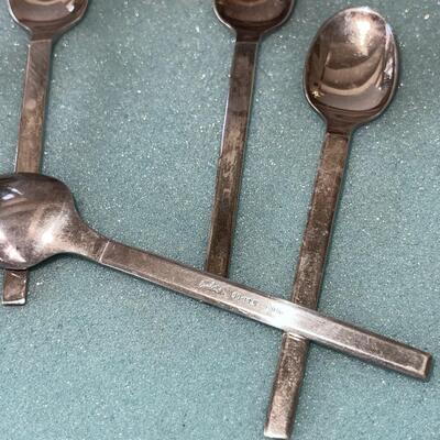 AA  MID CENTURY MODERN ROSENTHAL SILVER PLATE DEMITASSE SPOONS