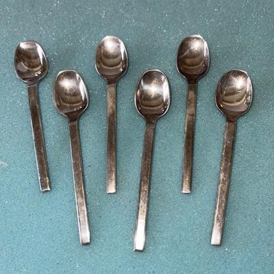 AA  MID CENTURY MODERN ROSENTHAL SILVER PLATE DEMITASSE SPOONS