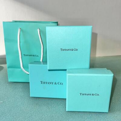 AA  TIFFANY & CO BOXES BAG & BLUE/WHITE PORCELAIN TRINKET BOX