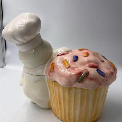 Pilsbury Doughboy with Cupcake Cookie Jar