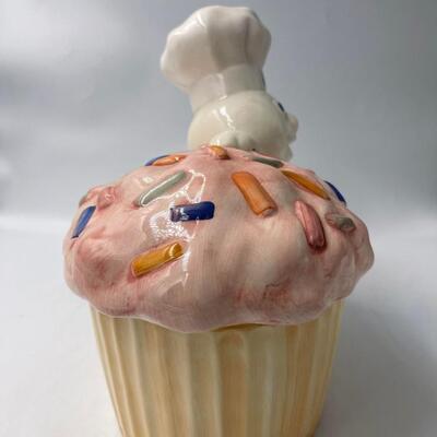 Pilsbury Doughboy with Cupcake Cookie Jar
