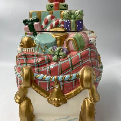 Allure Christmas Sleigh Cookie Jar