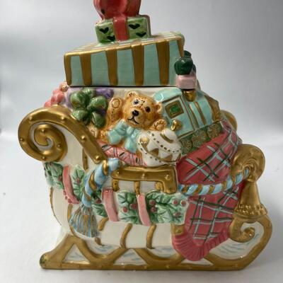 Allure Christmas Sleigh Cookie Jar