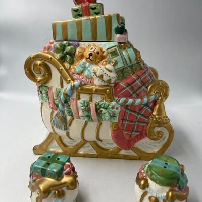 Allure Christmas Sleigh Cookie Jar