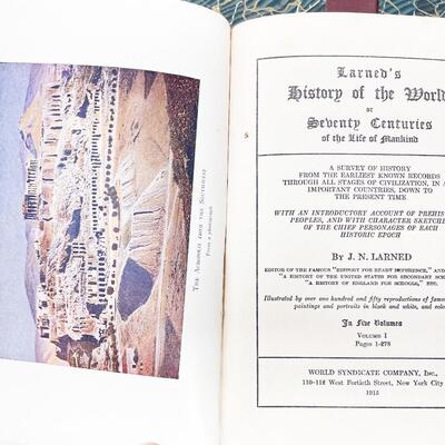 1915 â€œLARNEDâ€™S HISTORY OF THE WORLDâ€ VOLUMES 1-5