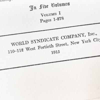 1915 â€œLARNEDâ€™S HISTORY OF THE WORLDâ€ VOLUMES 1-5