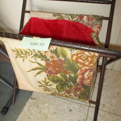 Sewing Basket & Folding Sewing Table