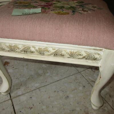 Embroidered Footstool