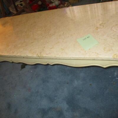 Marble Top French Provincial Coffee Table