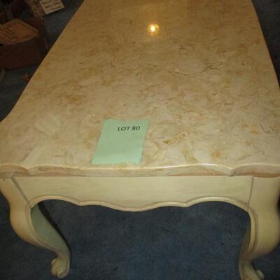 Marble Top French Provincial Coffee Table