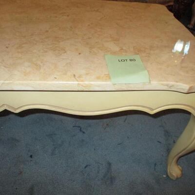 Marble Top French Provincial Coffee Table