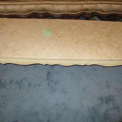 Marble Top French Provincial Coffee Table