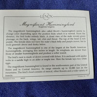 Lenox Magnificent Hummingbird