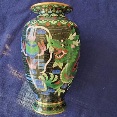 Dragon Cloisonne` Vase
