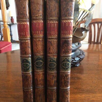 The World for the Year 1753-1756 Leather Antique book set