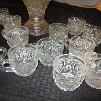 American Cut Punchbowl & Cups