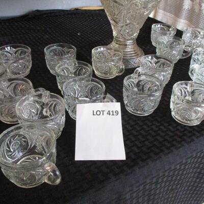 American Cut Punchbowl & Cups