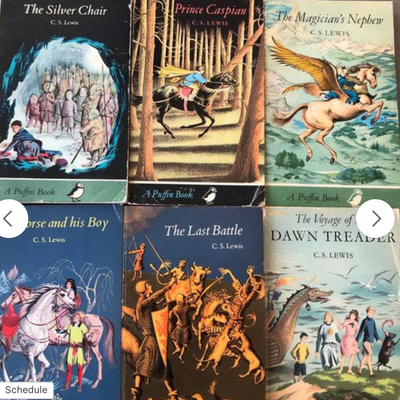 Vintage Lot of 6 C.S. Lewis Books From The 60's.