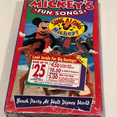 Unopened Mickey's Fun Songs VHS Tape From 1995