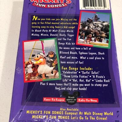 Unopened Mickey's Fun Songs VHS Tape From 1995