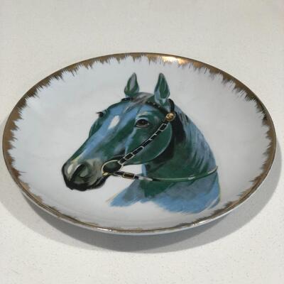 Vintage Horse Plate Wall Plate with Hanger