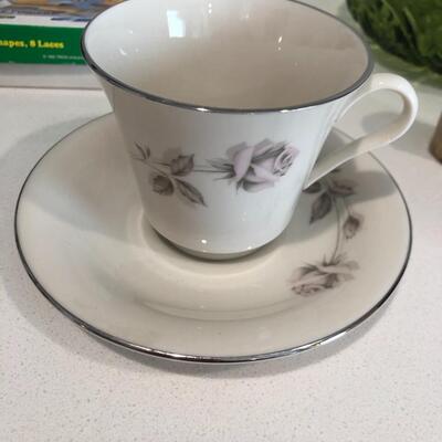 Vintage Pink Rose Teacup and Saucer