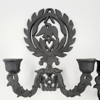 CAST IRON WALL CANDLE BIRD TRIVETS