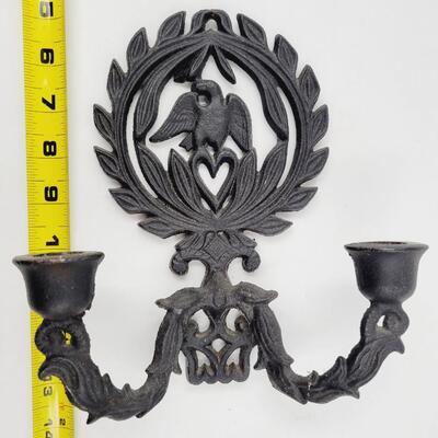 CAST IRON WALL CANDLE BIRD TRIVETS