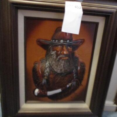 Hand Carved Leather Art by Troy Anderson