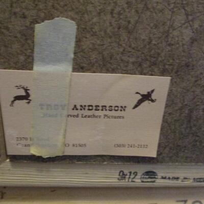 Hand Carved Leather Art by Troy Anderson