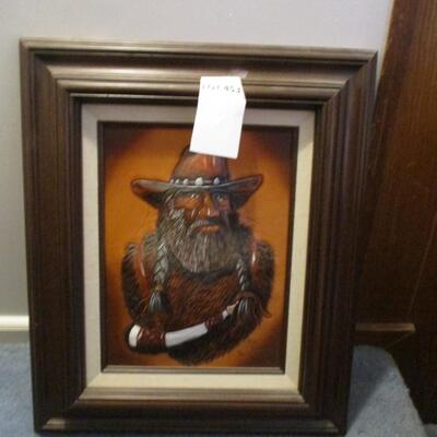 Hand Carved Leather Art by Troy Anderson