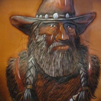 Hand Carved Leather Art by Troy Anderson