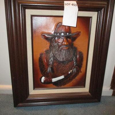 Hand Carved Leather Art by Troy Anderson