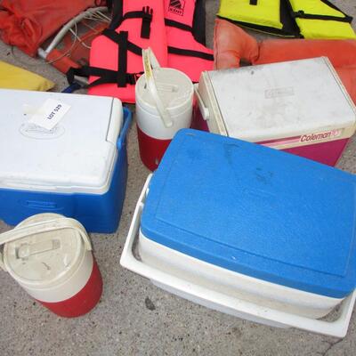 Coolers & Life Jackets