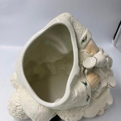 Holly Holiday Santa Cookie Jar