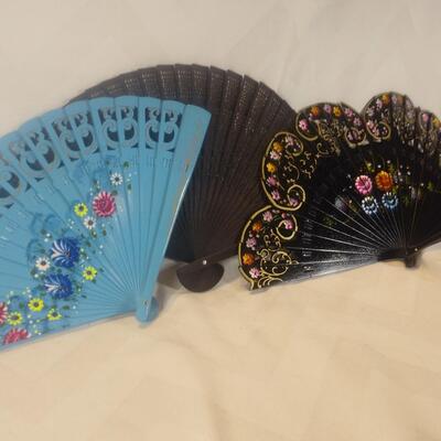 Pierced Ornate Wooden Fans