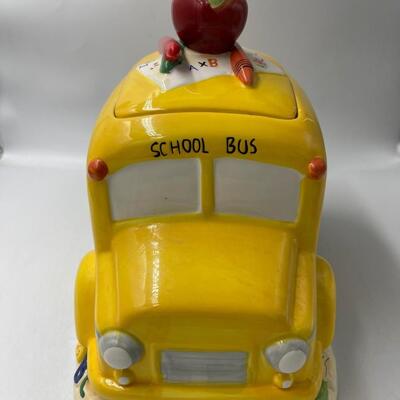 Holiday Time Teacher's Bus Cookie Jar