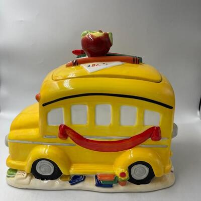 Holiday Time Teacher's Bus Cookie Jar