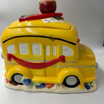 Holiday Time Teacher's Bus Cookie Jar