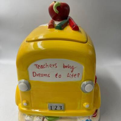 Holiday Time Teacher's Bus Cookie Jar