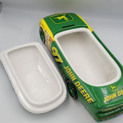 John Deere Race Car Cookie Jar